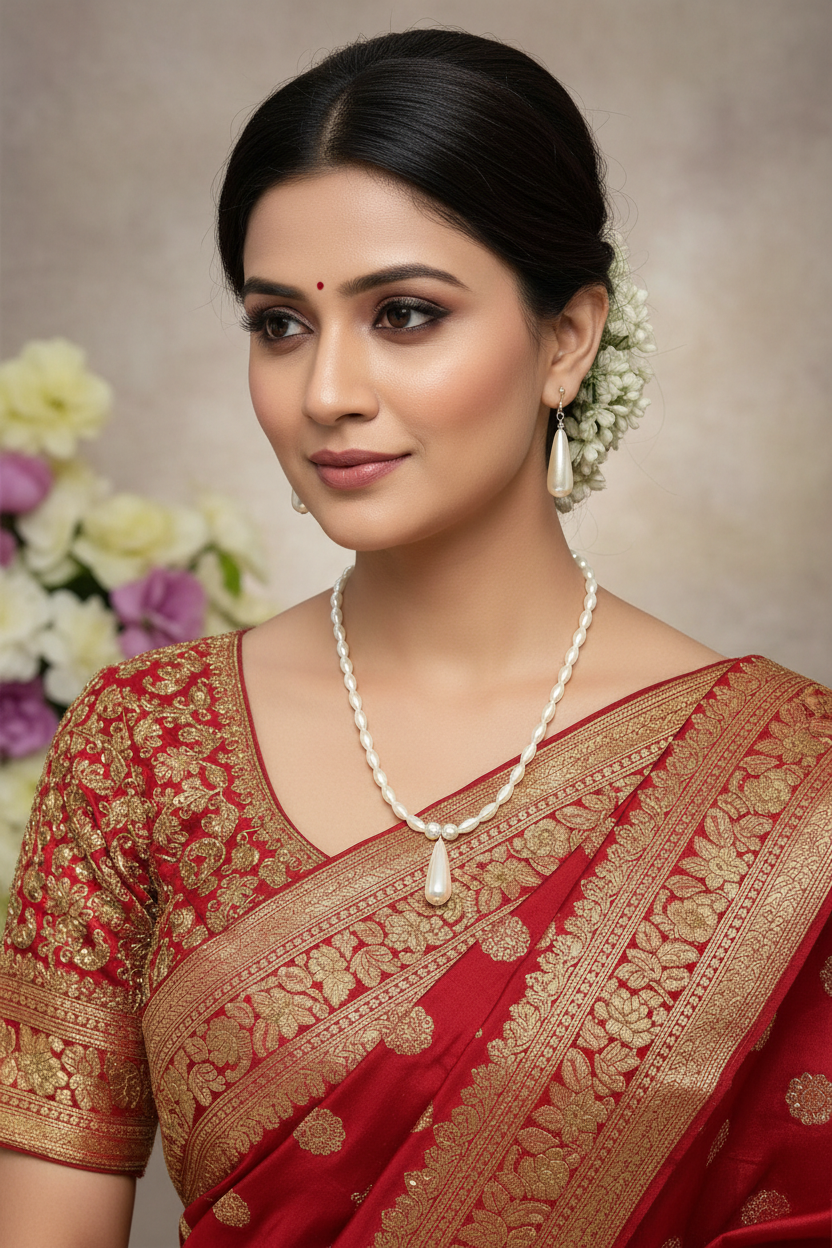 Pearly Radiance Set-Handmade