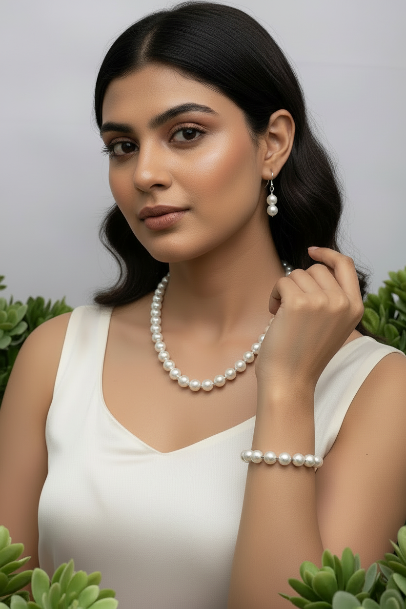 Elegant Pearls 3 Pc Set- Handmade