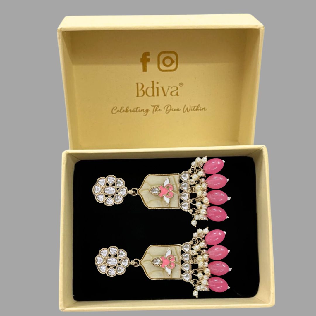Gold Plated Kundan Earrings