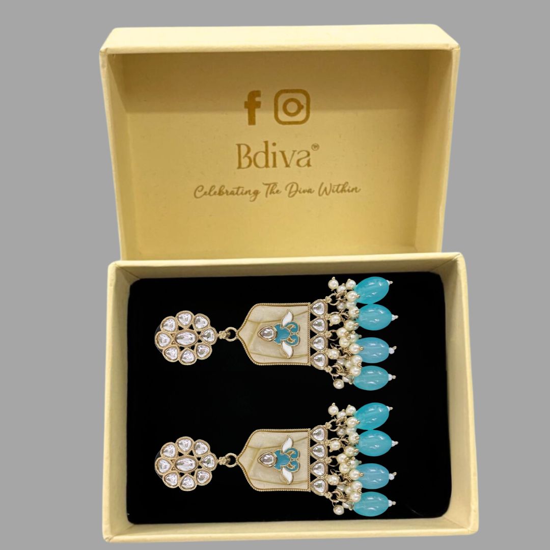 Gold Plated Kundan Earrings
