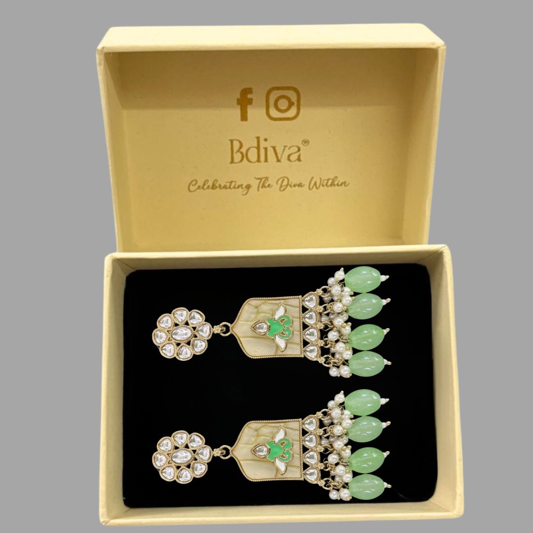 Gold Plated Kundan Earrings