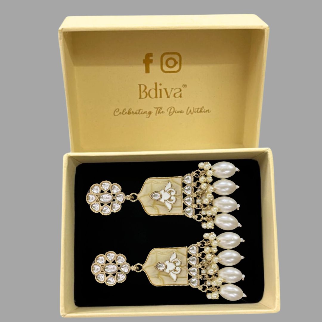 Gold Plated Kundan Earrings