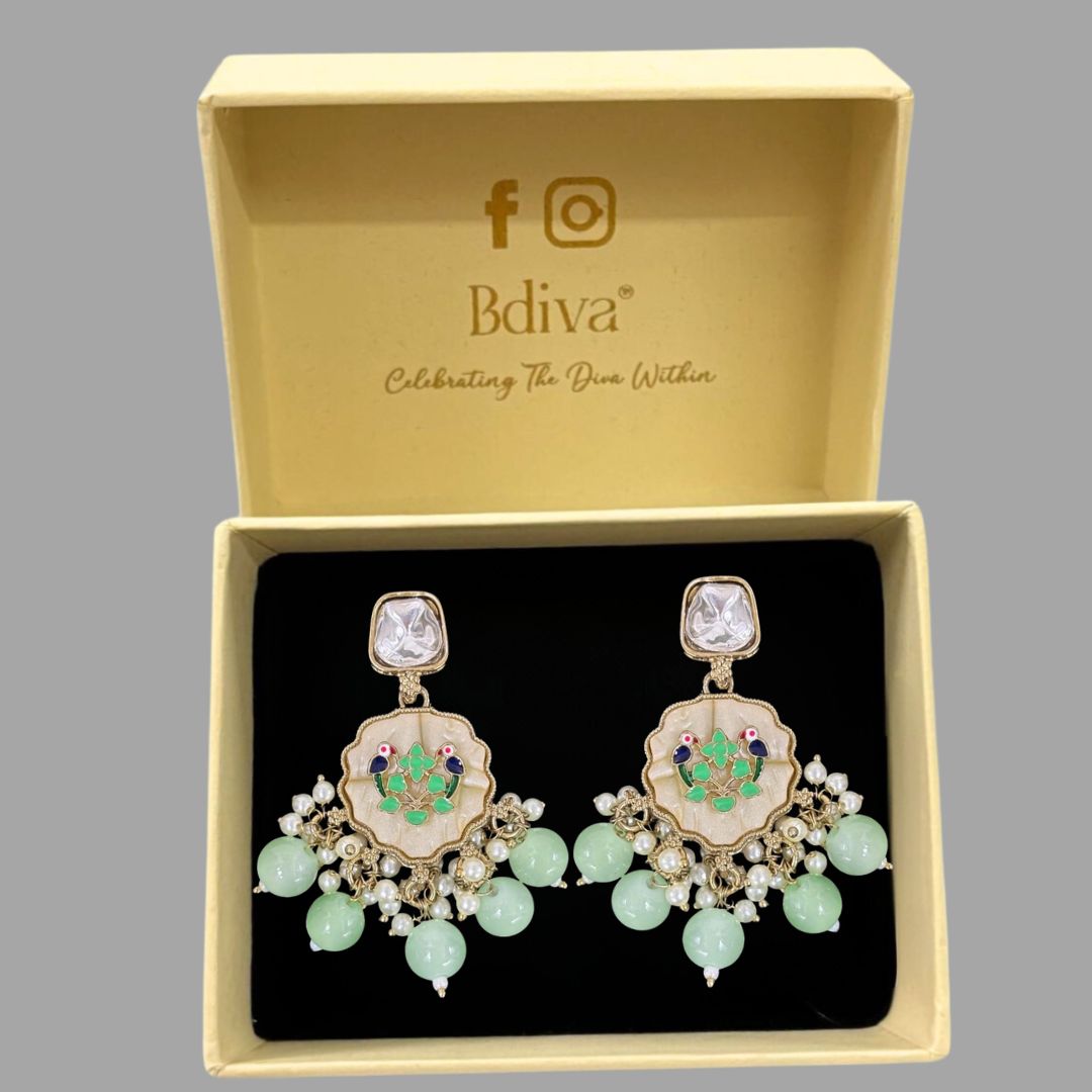 Gold Plated Kundan Earrings
