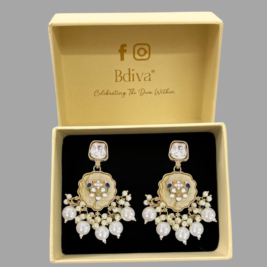 Gold Plated Kundan Earrings