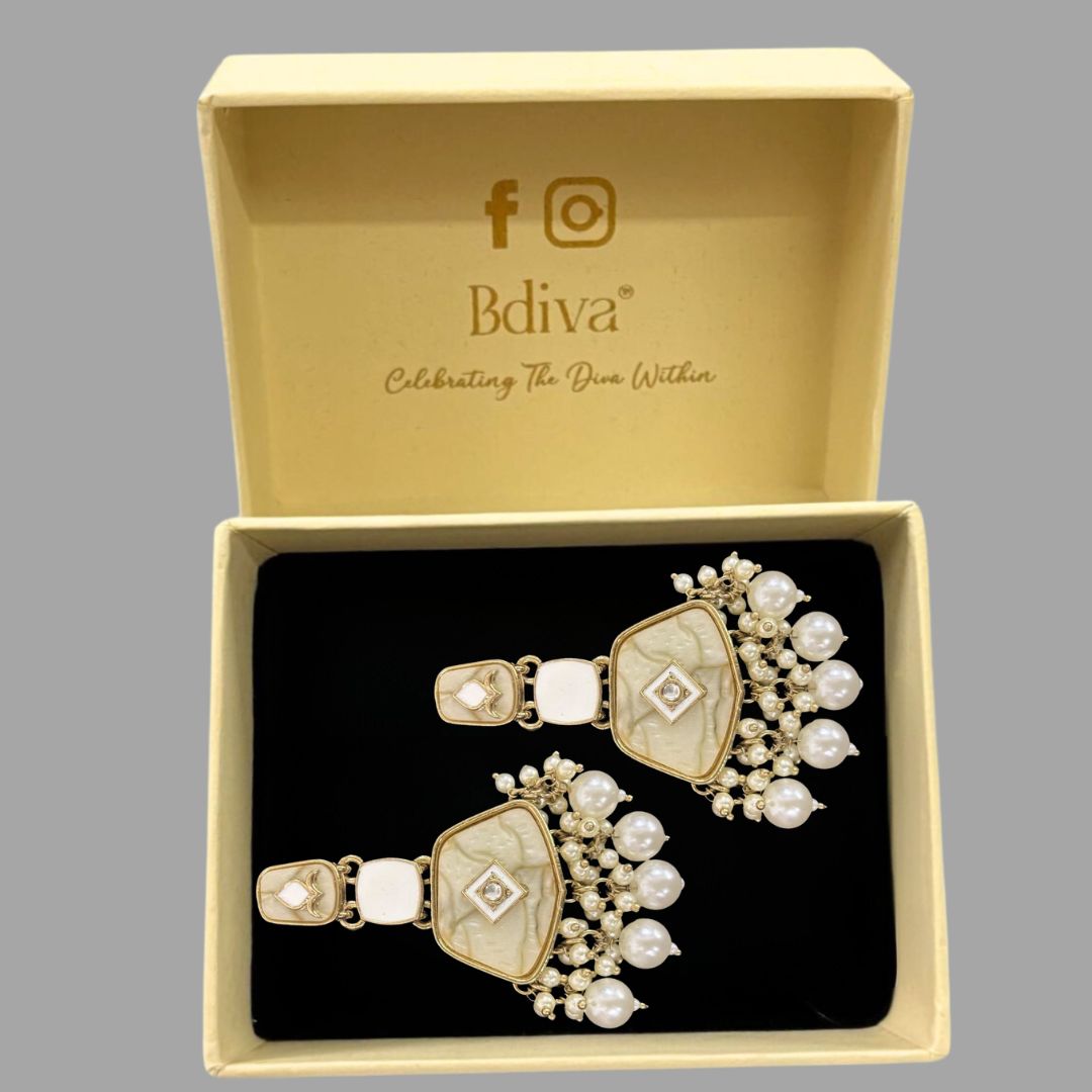 Gold Plated Kundan Earrings