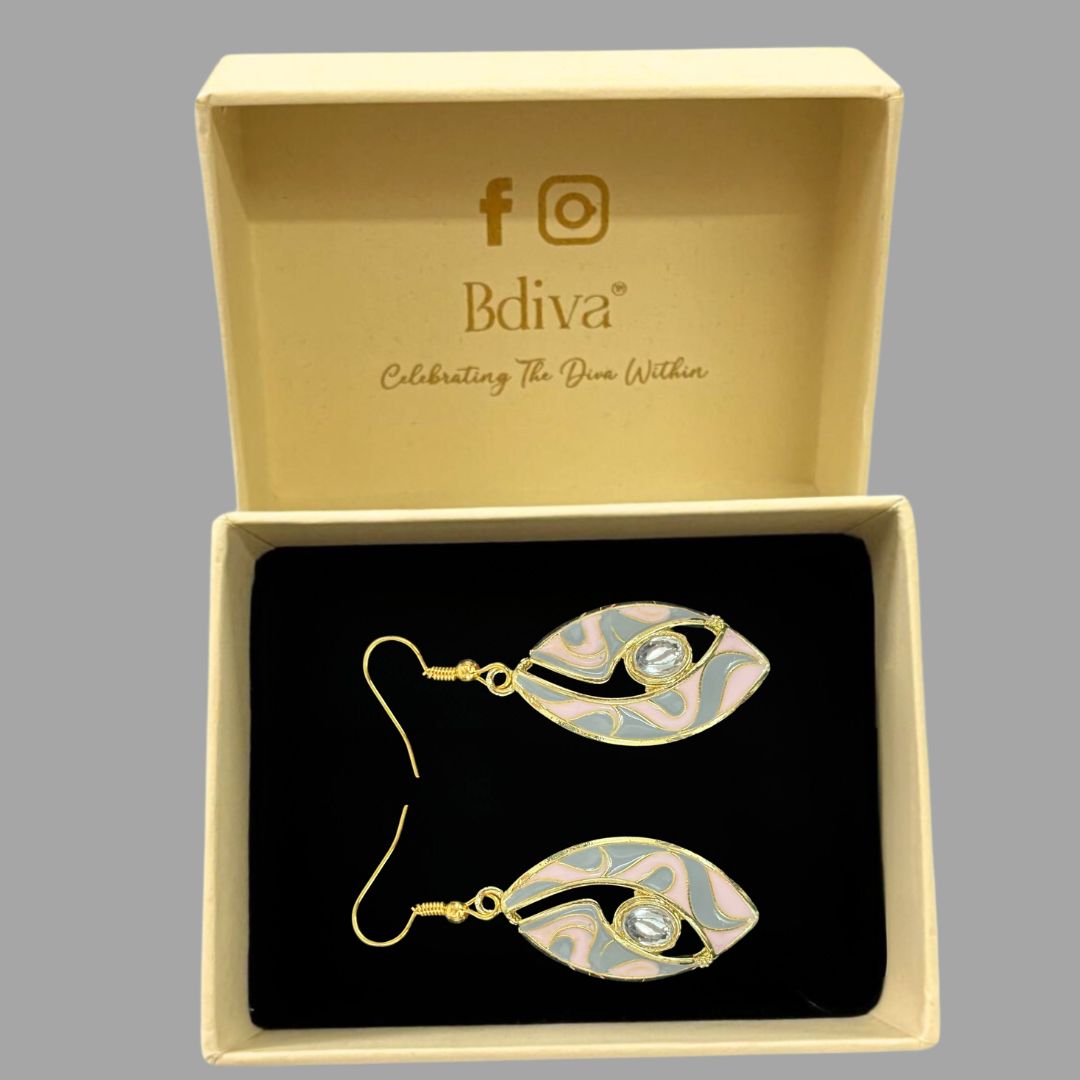 Gold-Plated Kundan Earrings