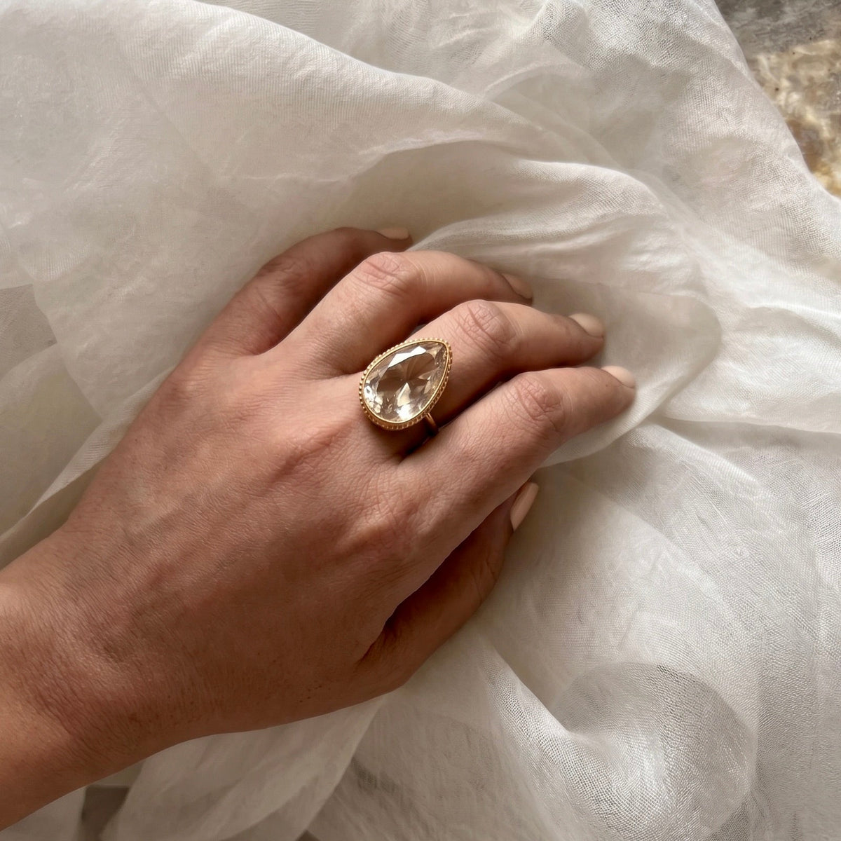 Auri Moissanite Polki Ring