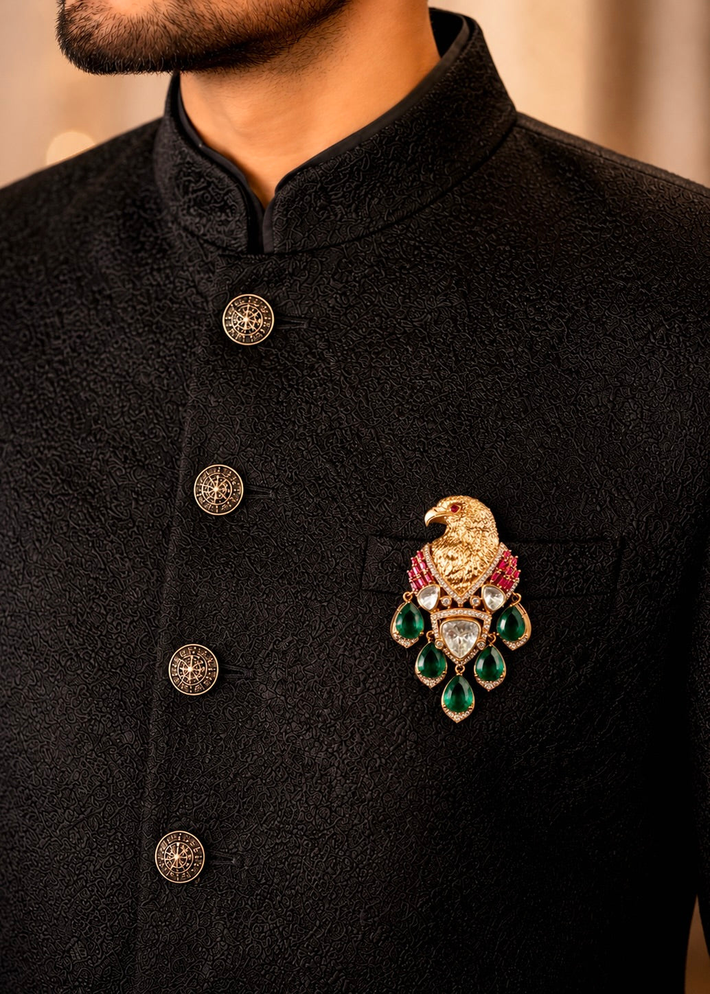 Shahbaaz Polki Brooch
