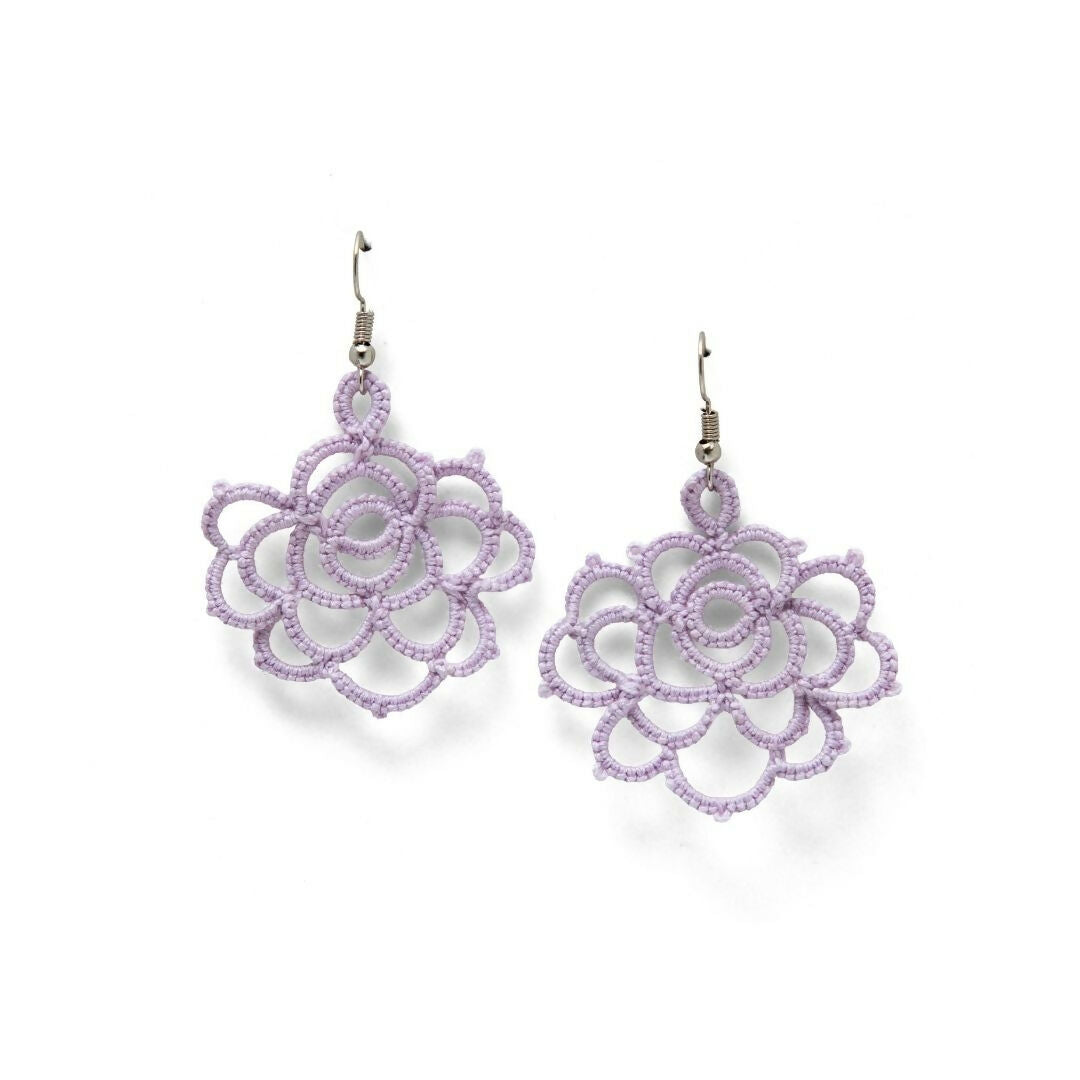 Lavender Rose Earrings