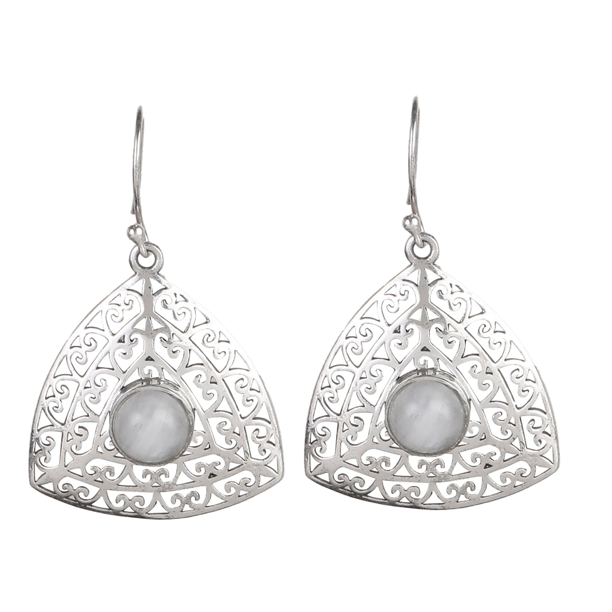 925 Sterling Silver Moonstone Earrings for Women | Rainbow Sheen Birthstone Jewelry