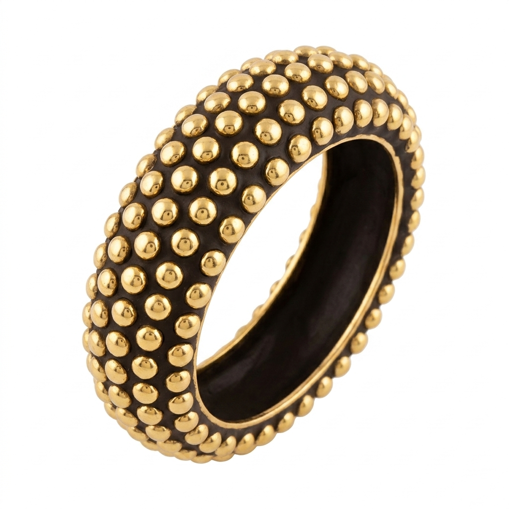 Handcrafted Wooden Studded Bangle Set of 1
