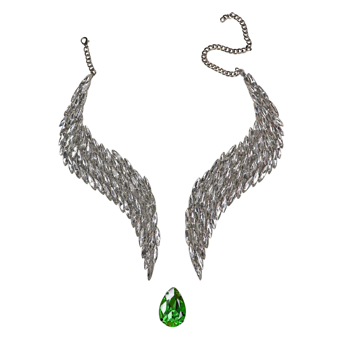 Celestial Flight: The Floating Pendant in Peridot