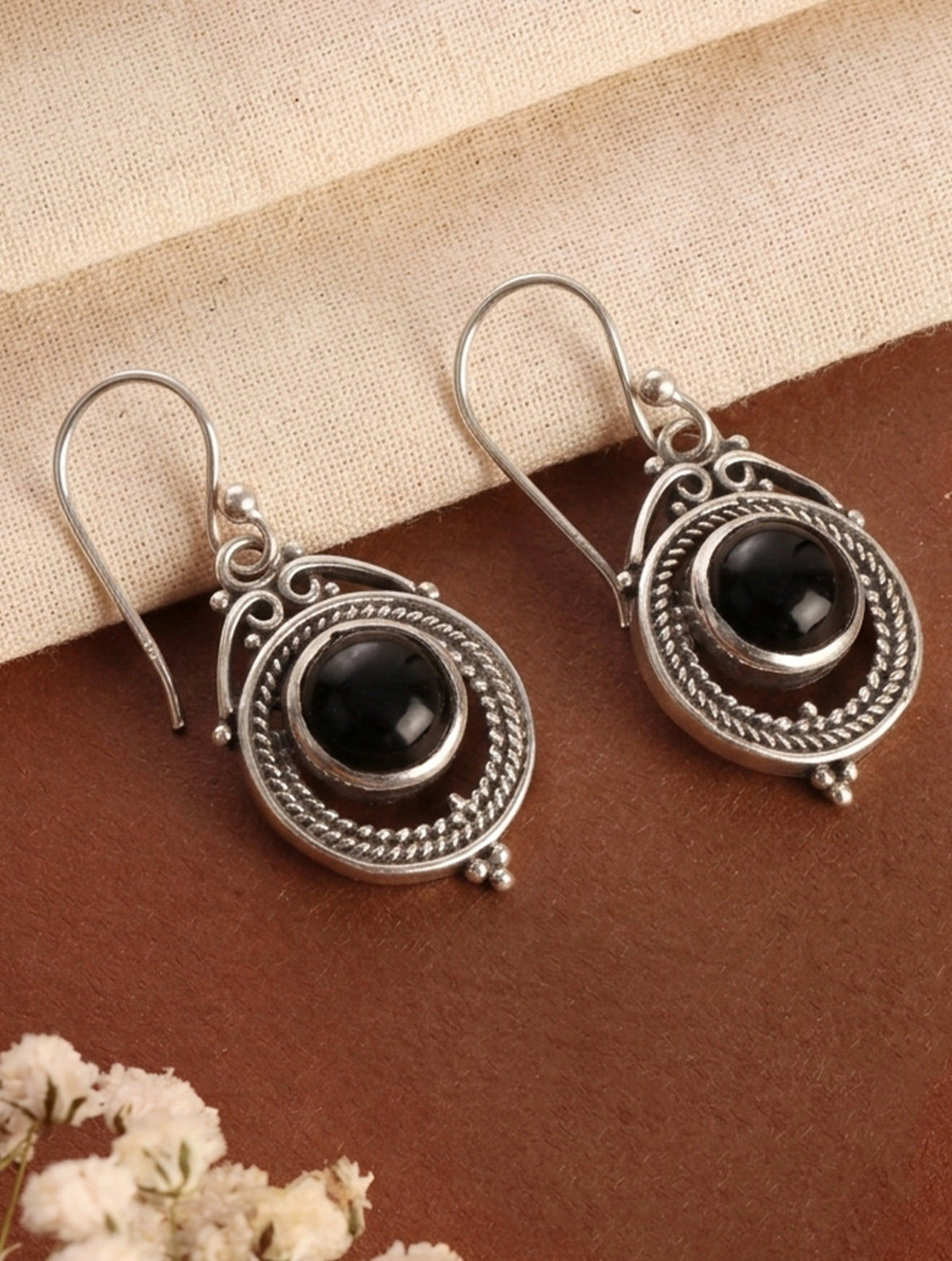 925 Sterling Silver Black Onyx Earrings for Women | Gemstone Earrings | Handmade Silver Jewelry | Elegant Daily Wear Gift