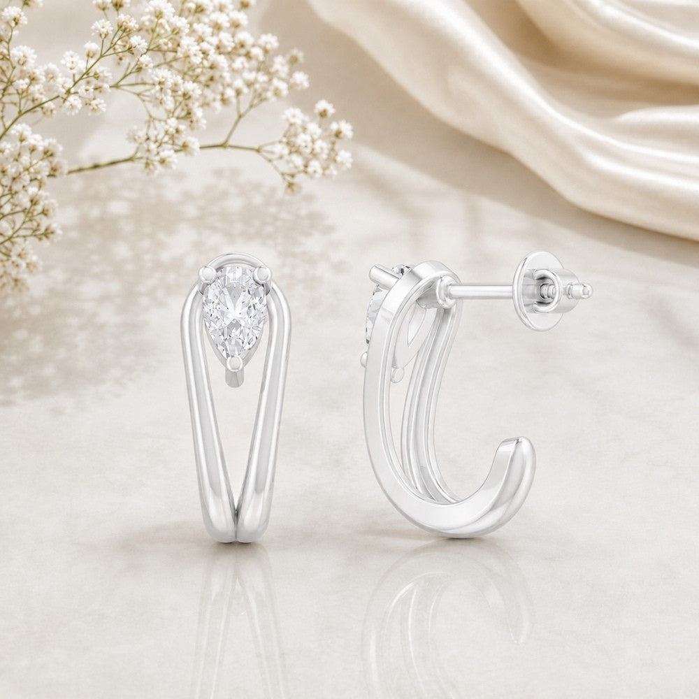 MAIRA Elara Pear Drop 925 Sterling Silver Earrings