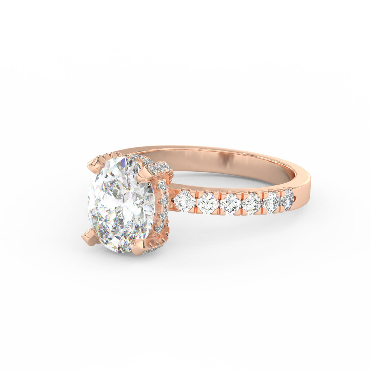 3.18Ct Oval Cut Moissanite Halo Engagement Ring 14K Yellow Gold Plated