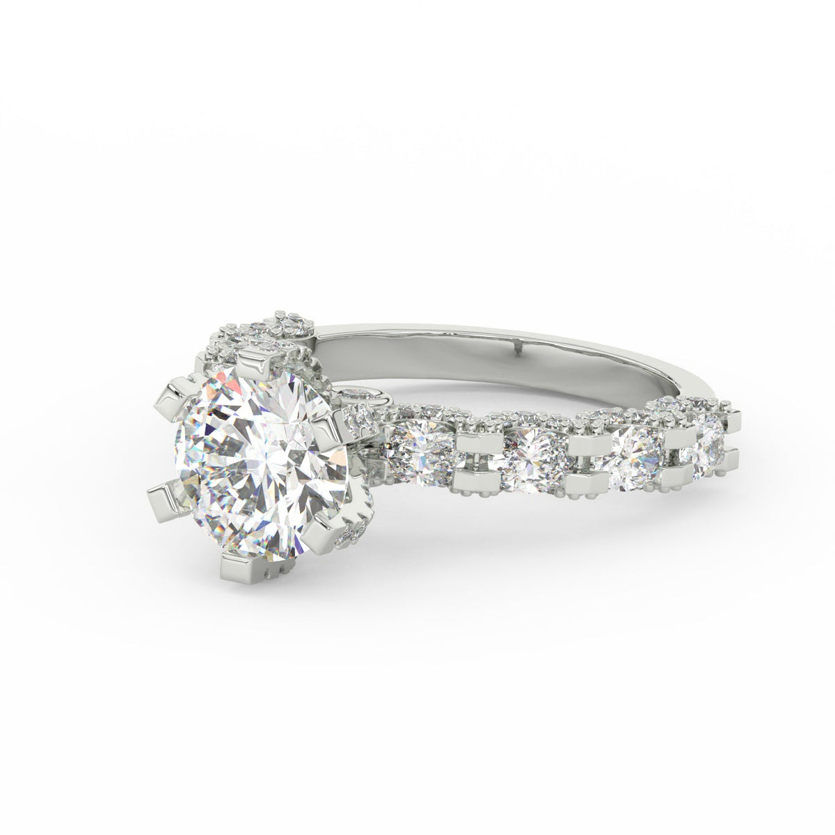 4Ct Round Cut Moissanite Women's Wedding Engagement Ring 14K Yellow Gold Plated