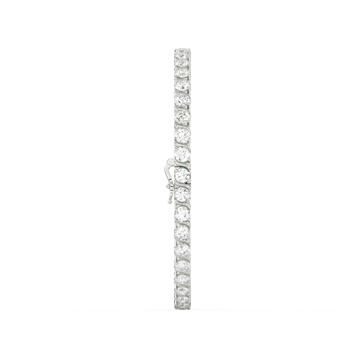 8.40 Ct Round Cut Moissanite Wave Tennis Bracelet 14K Yellow Gold Plated