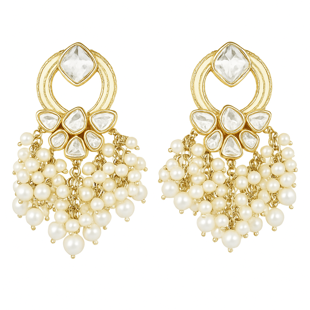 Gold Plated Kundan Earrings