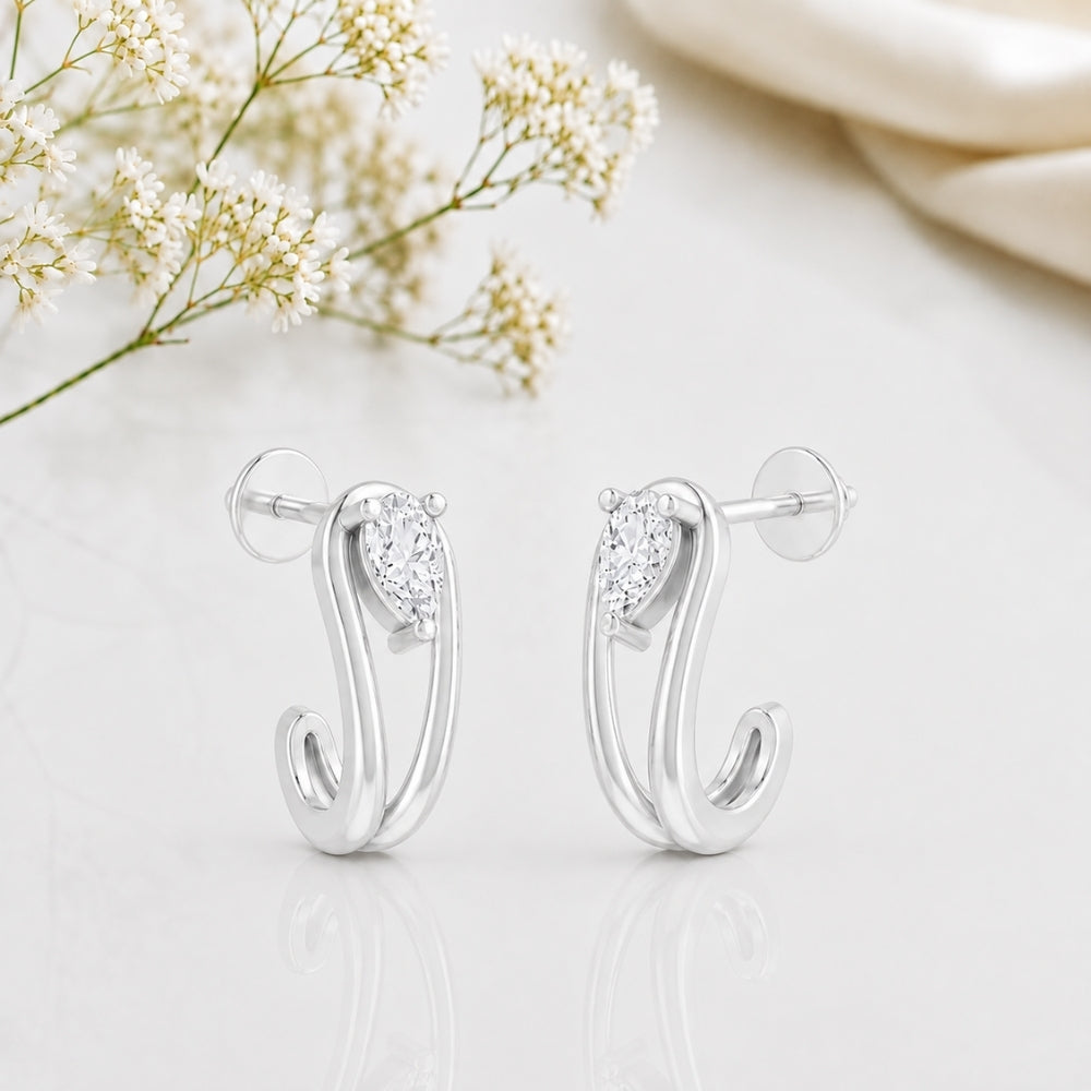 MAIRA Elara Pear Drop 925 Sterling Silver Earrings