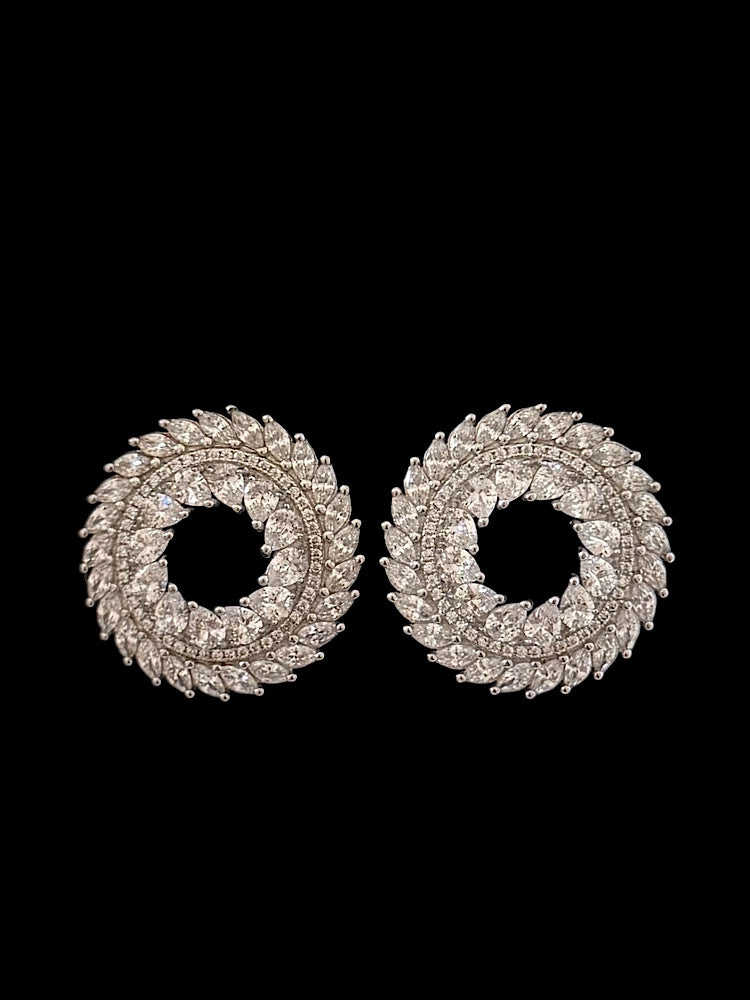 Silver Round Earrings