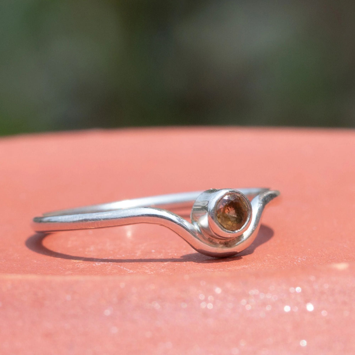 925 Sterling Silver Citrine Ring for Women Handmade Gemstone Ring Adjustable Statement Jewelry Birthday Gift