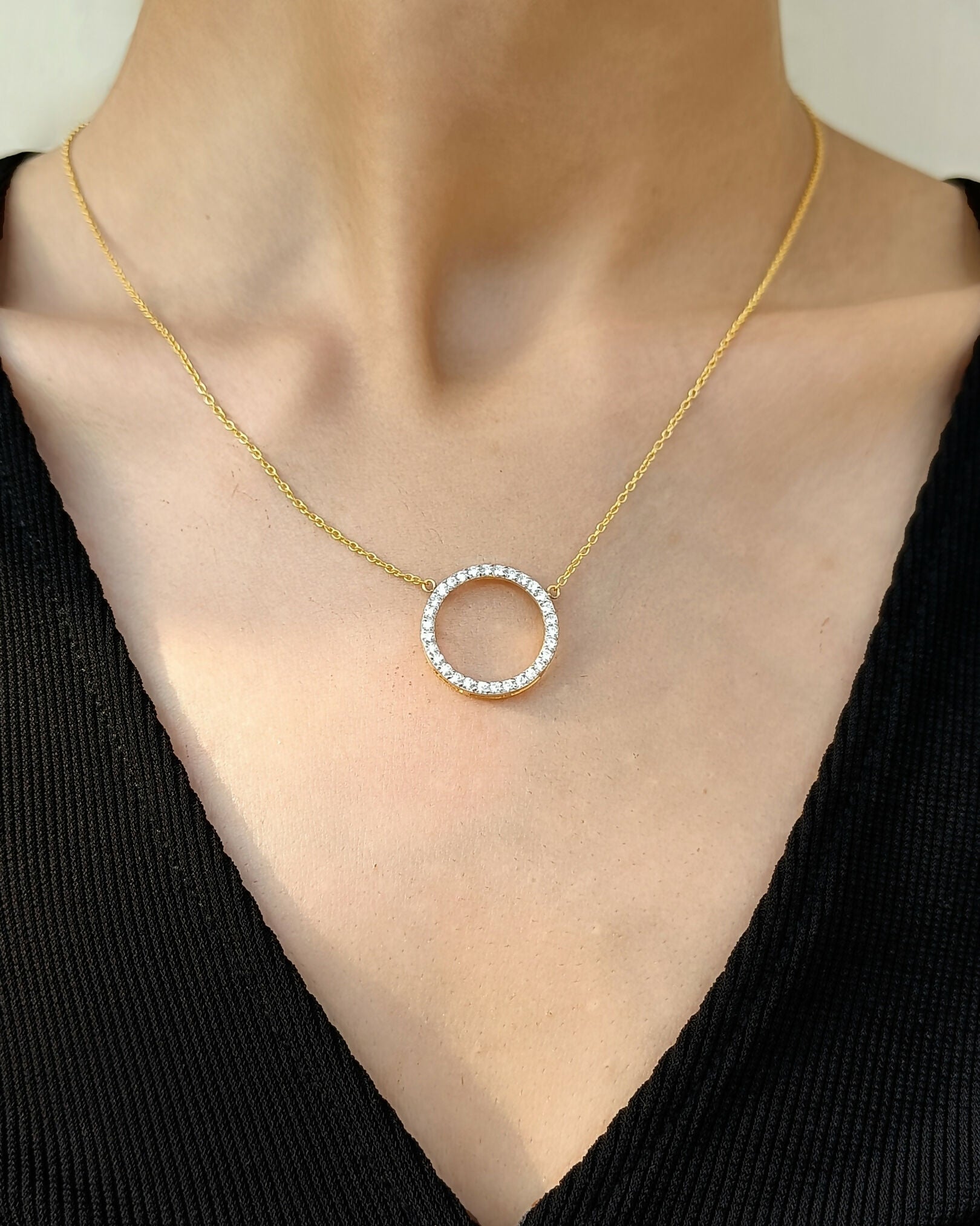 Round Diamond Pave Pendant