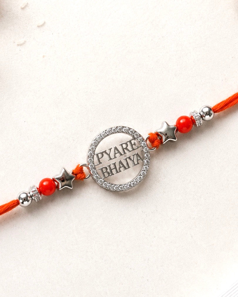 925 Silver Rhodium Plated Premium Rakhi Combo (Set of 3)