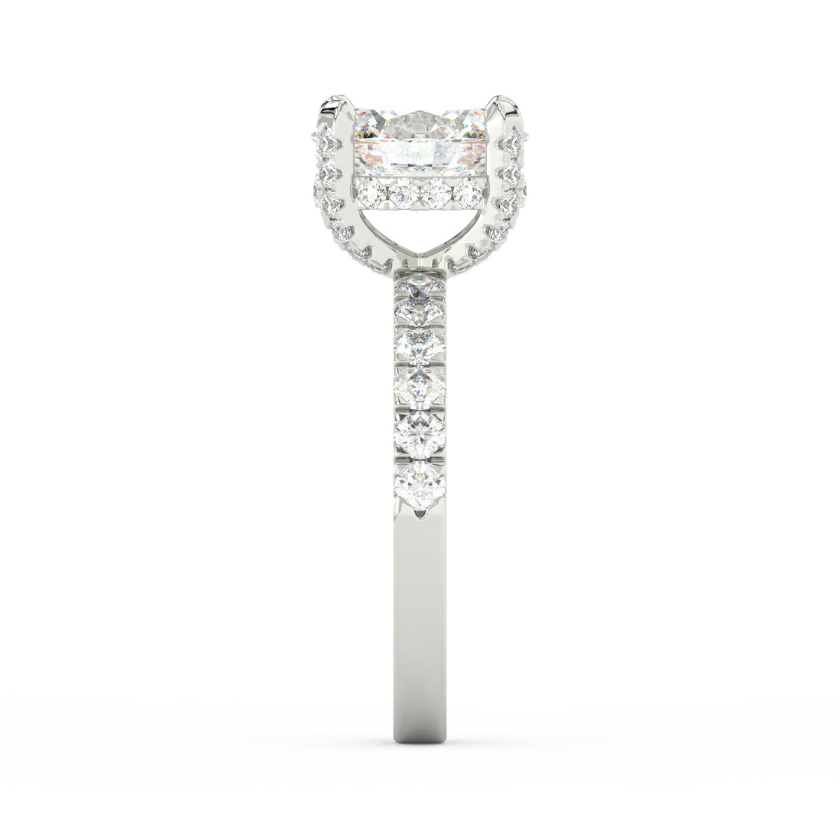 3.18Ct Oval Cut Moissanite Halo Engagement Ring 14K Yellow Gold Plated