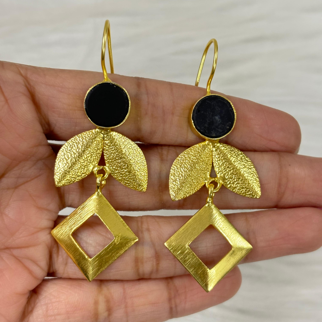 Gold Plated Leaf Earrings