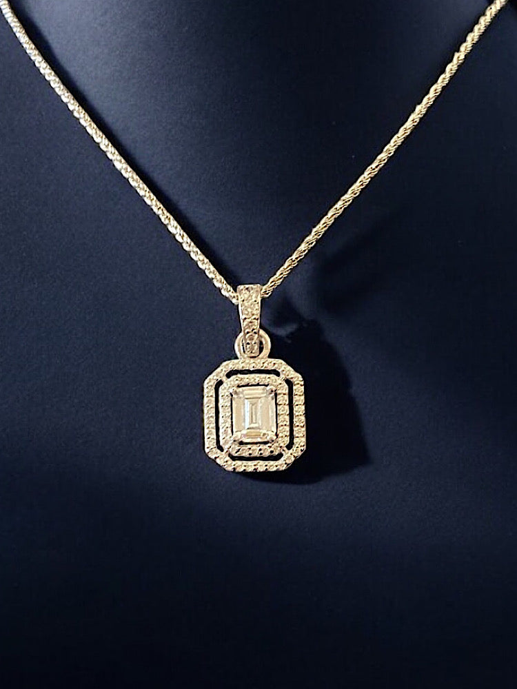 Emerald Solitaire Pendant