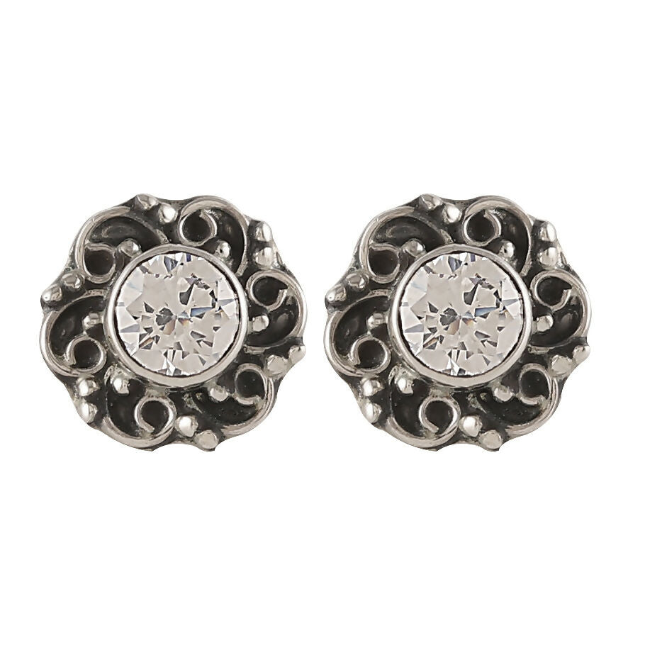 925 Sterling Silver AD Zircon Stud Earrings for Women | White Cubic Zirconia Earrings | Sparkling Party Wear Jewelry