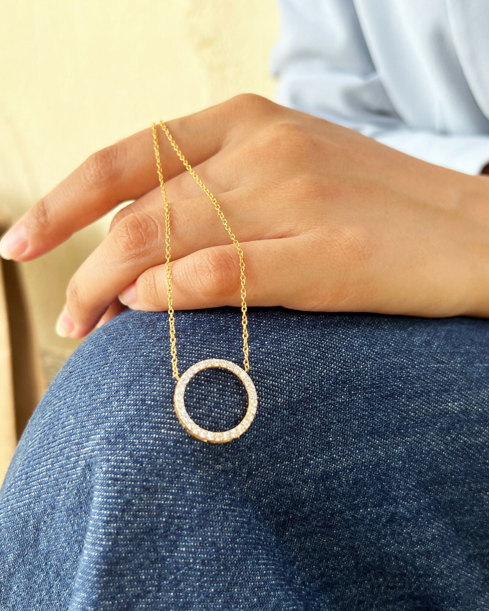 Round Diamond Pave Pendant
