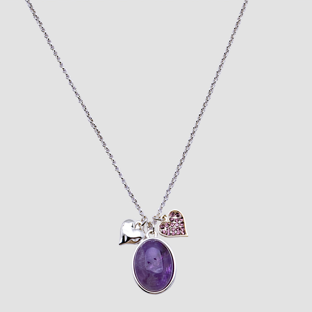 Amethyst Aura Pendant Chain