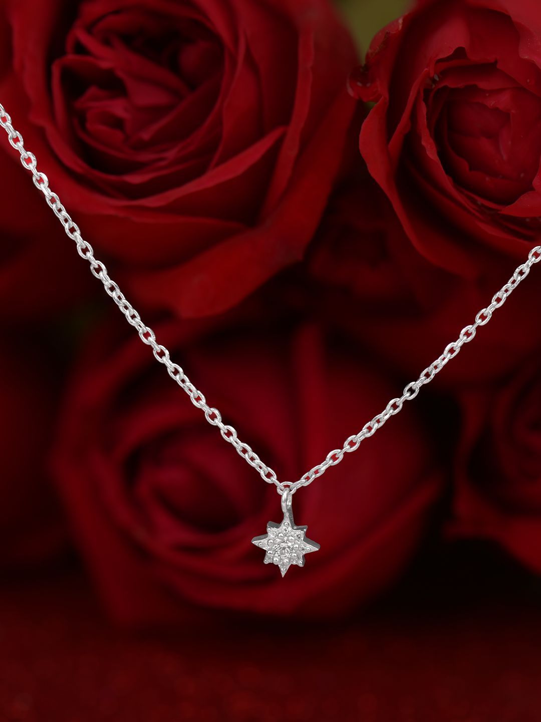 925 Sterling Silver Star Pendant Necklace