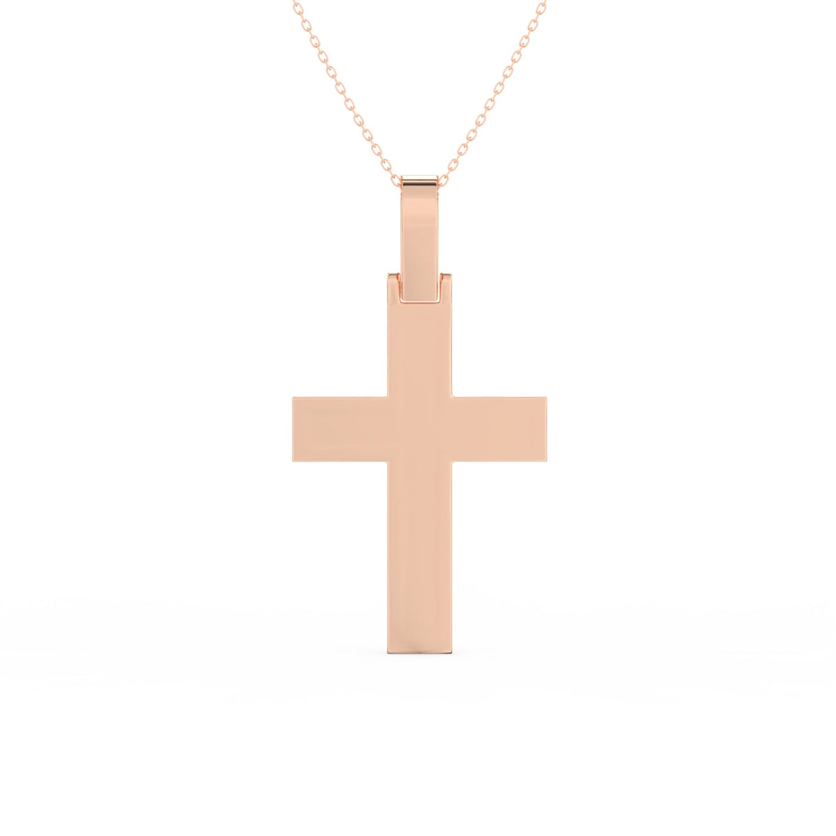 3Ct Round Moissanite Men Cross Pendant 14K Yellow Gold Plated