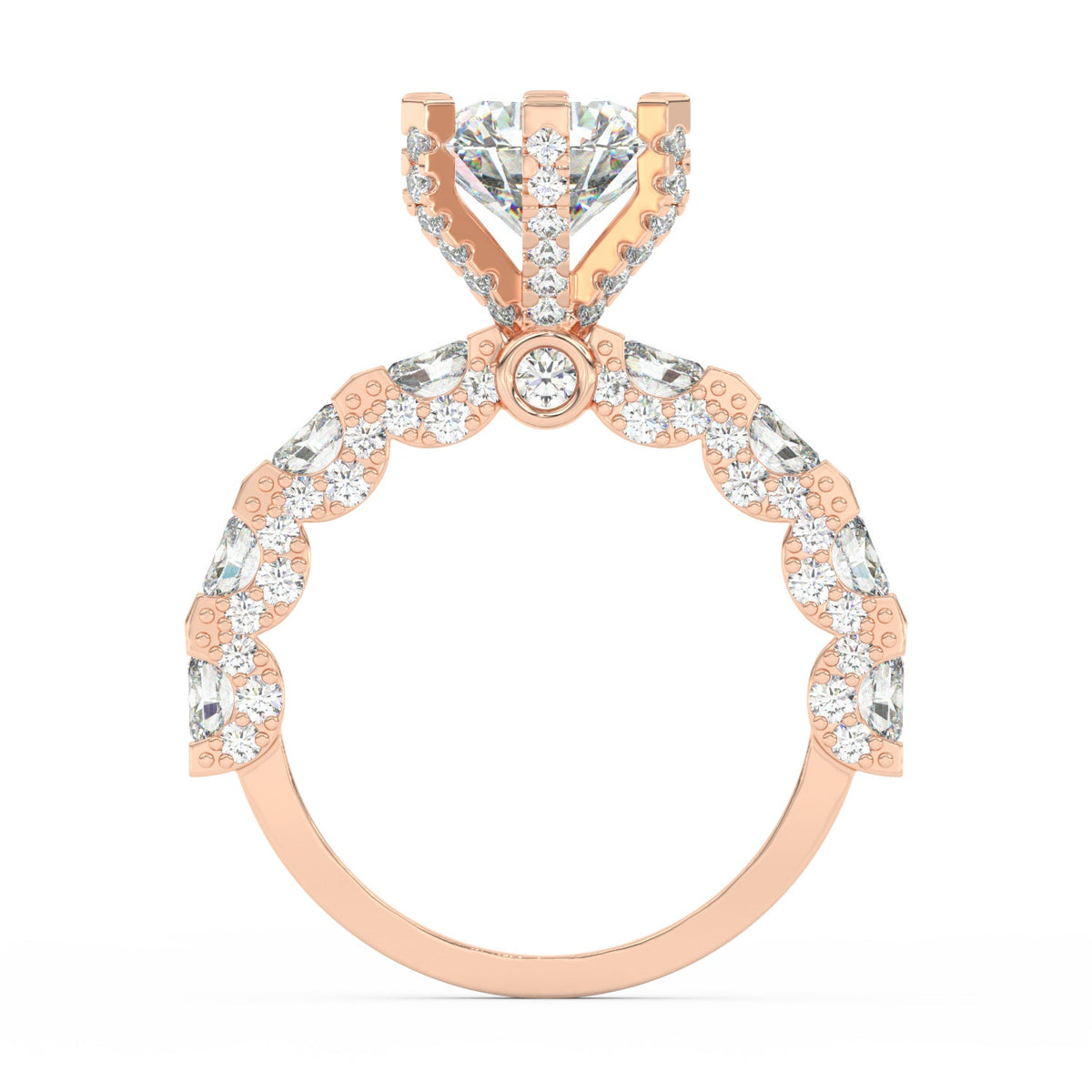 4Ct Round Cut Moissanite Women's Wedding Engagement Ring 14K Yellow Gold Plated