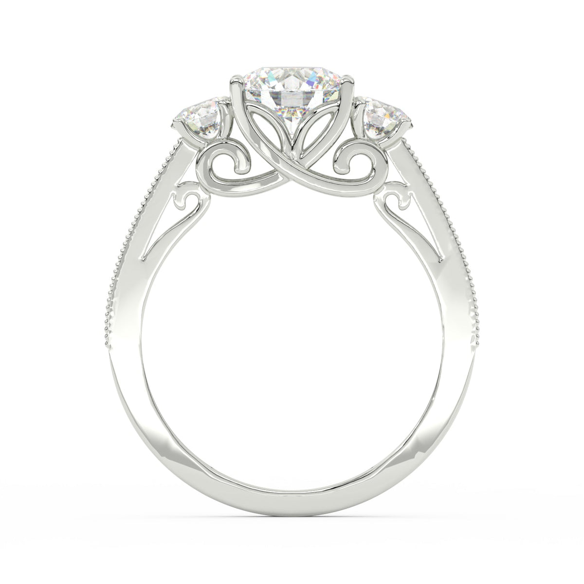 1.95Ct Round Cut Moissanite Women Engagement Wedding Ring 14K Yellow Gold Plated