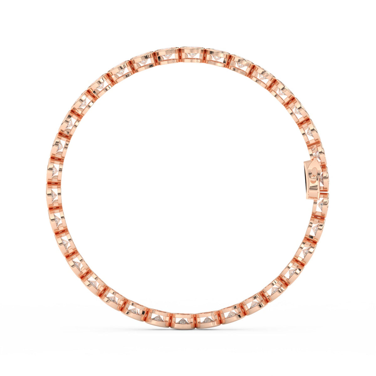 8.70 Ct Round Cut Moissanite Bezel Set Tennis Bracelet 14K Yellow Gold Plated