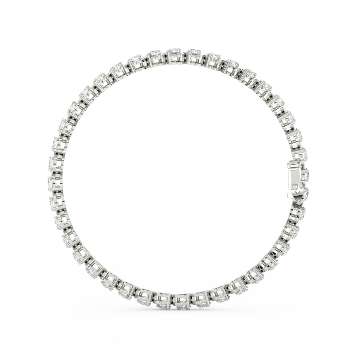 8.40 Ct Round Cut Moissanite Wave Tennis Bracelet 14K Yellow Gold Plated