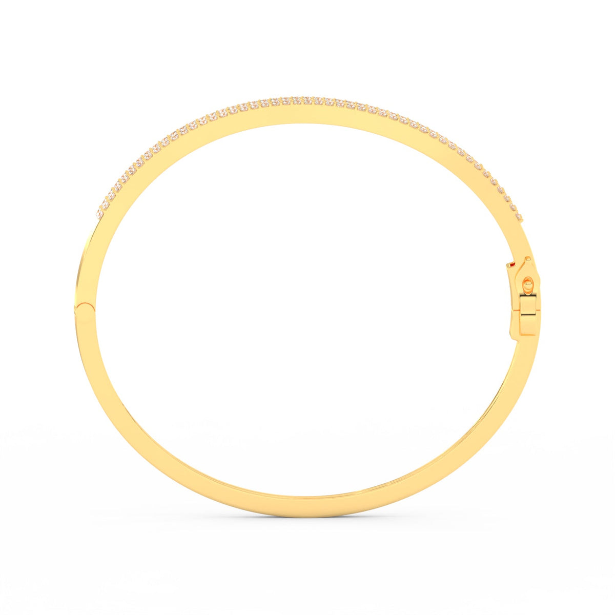 2.55Ct Round Cut Moissanite Wave Bangle Bracelet 14K Yellow Gold Plated