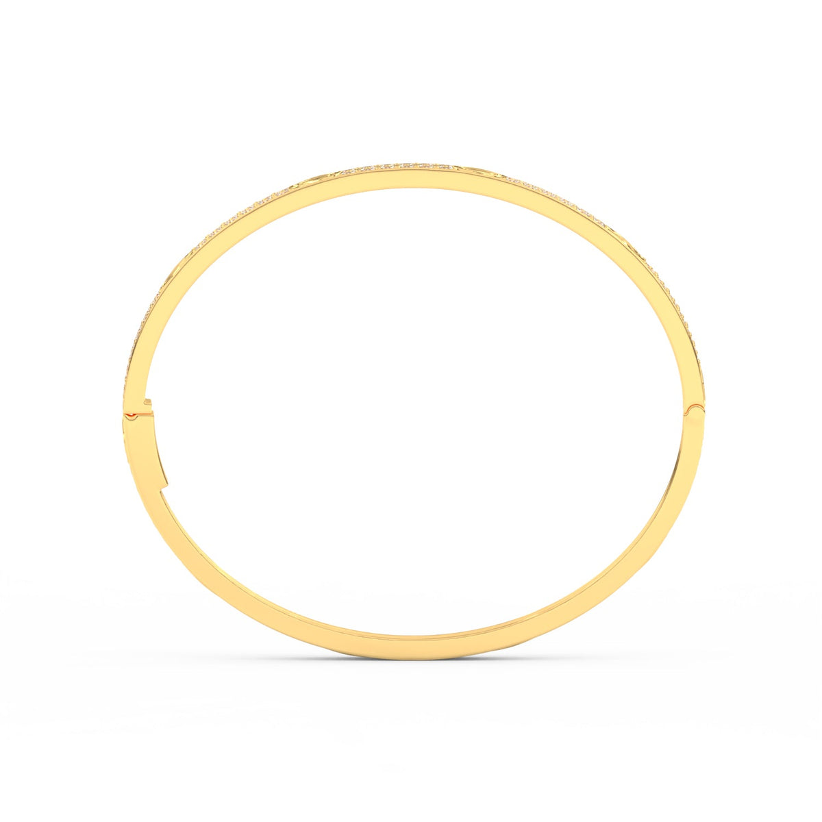 6.80 Ct Round Cut Moissanite Pave Set Cartier Bangle 14K Yellow Gold Plated