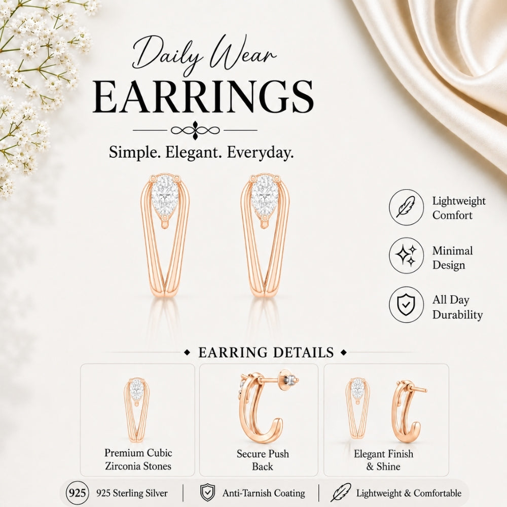 MAIRA Elara Pear Drop 925 Sterling Silver Earrings