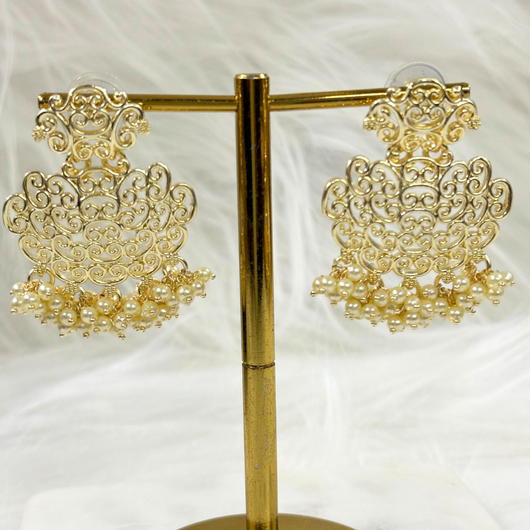 Gold Plated Filigree Earrings