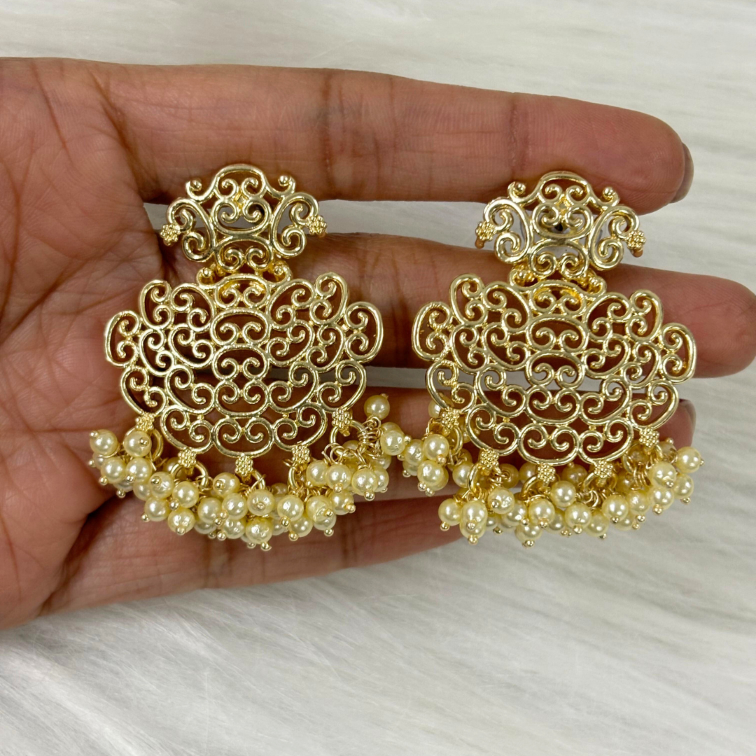 Gold Plated Filigree Earrings