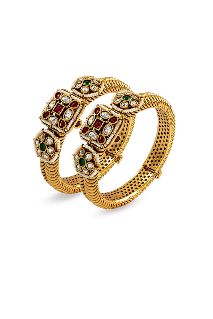 Mysuru Polki Bangle Set