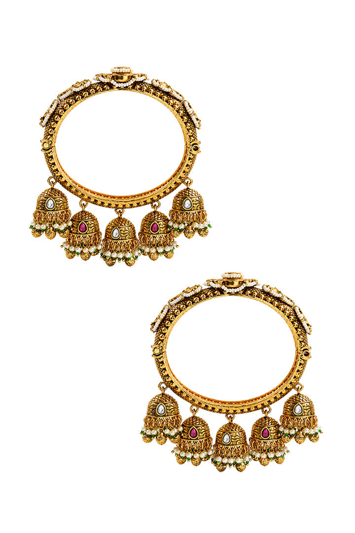 Vaigai Ghungroo Heritage Bangle Set