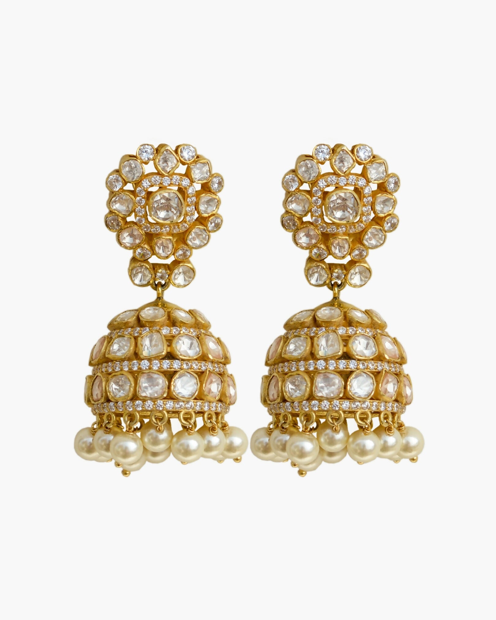 Moissanite Polki Jhumki