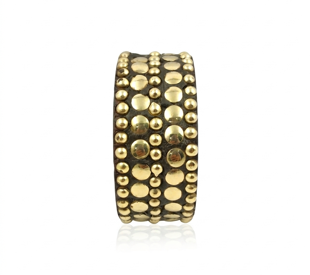 Handcrafted Wooden Studded Bangle Set of 1
