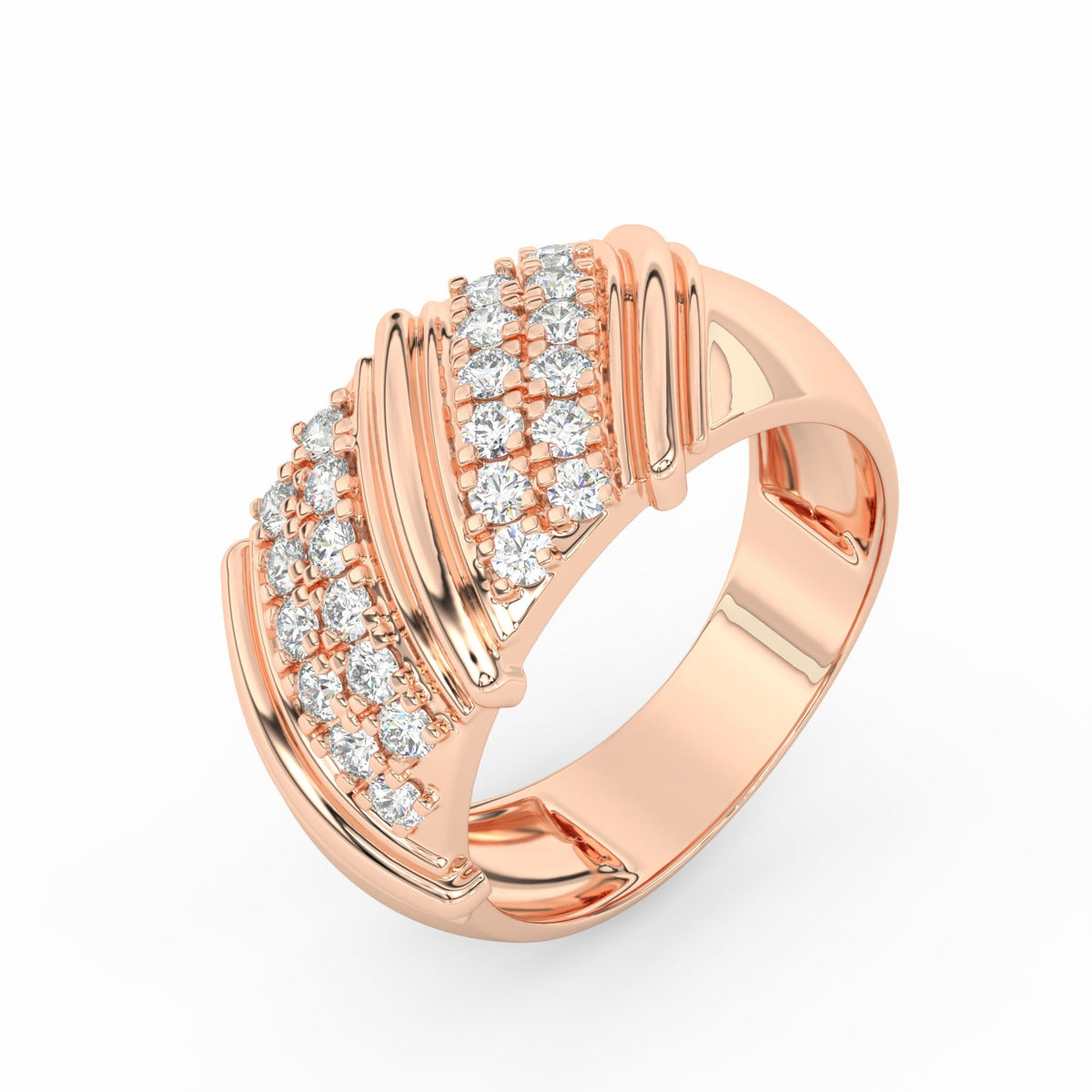 1Ct Round Cut Moissanite Men Cluster Wedding Band Ring 14K Yellow Gold Plated