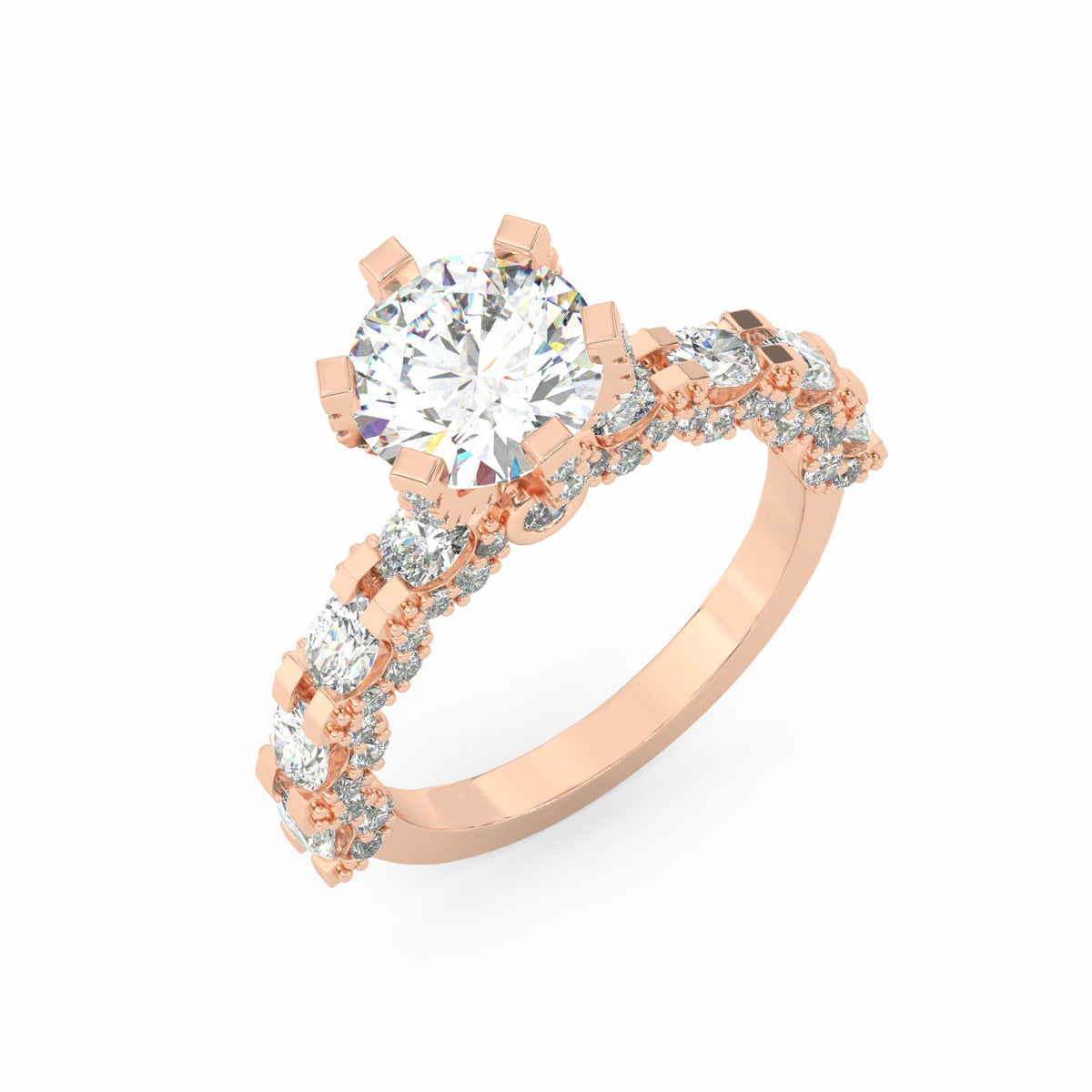 4Ct Round Cut Moissanite Women's Wedding Engagement Ring 14K Yellow Gold Plated